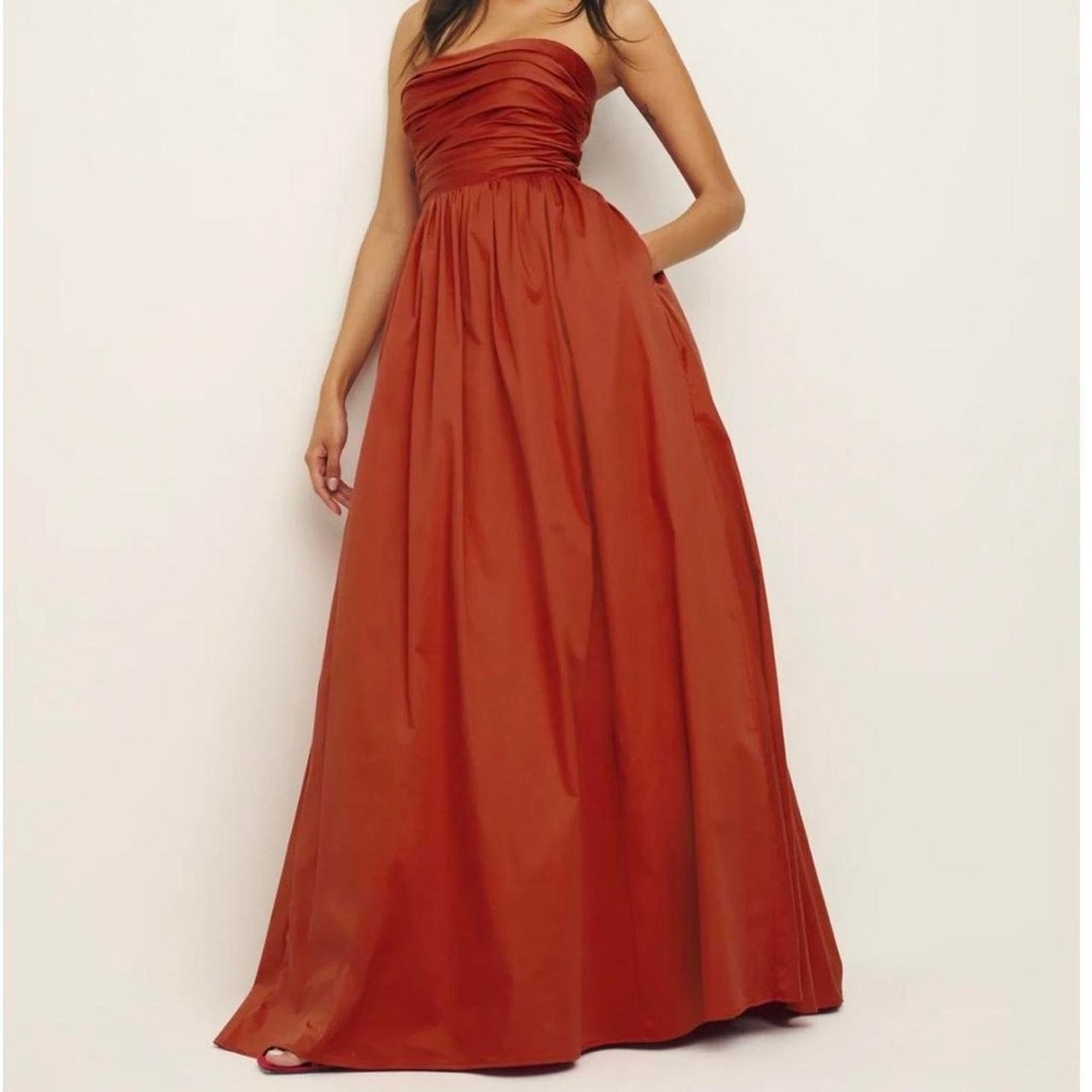 Reformation Kastoria Dress in Cherry